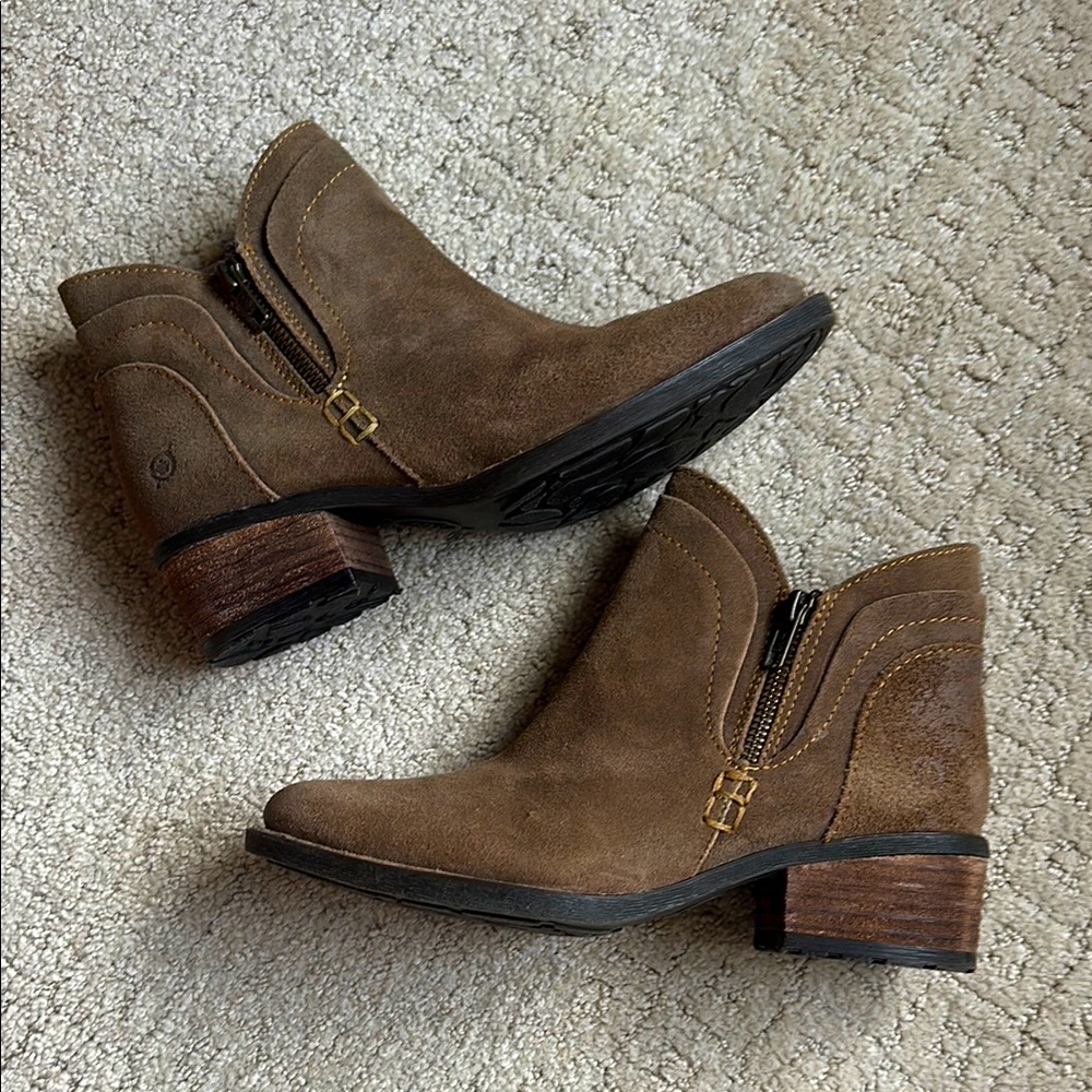 Born Suede Ankle Boots Size 7